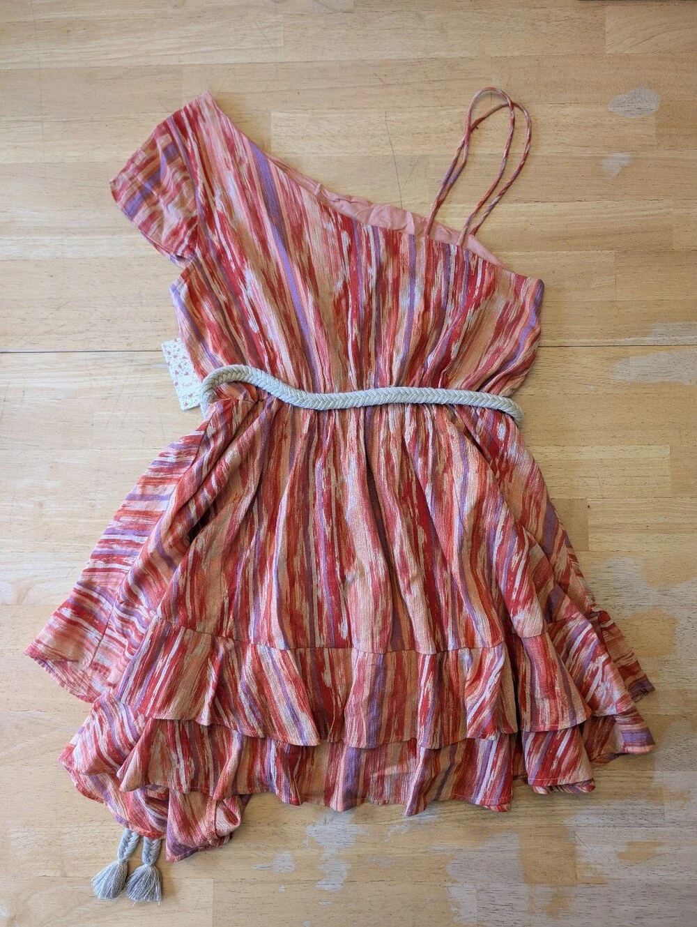 Free People Heart Shaped Face Dress Orange Size Small